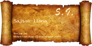 Sajtos Ilona névjegykártya