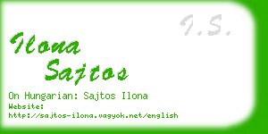 ilona sajtos business card